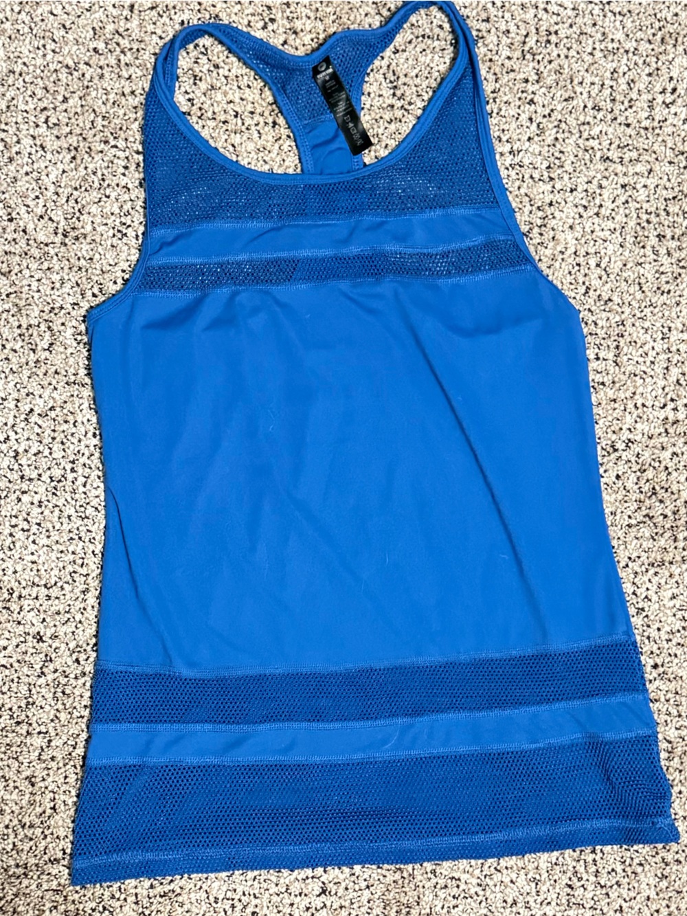 Blue Mesh Sports Tank